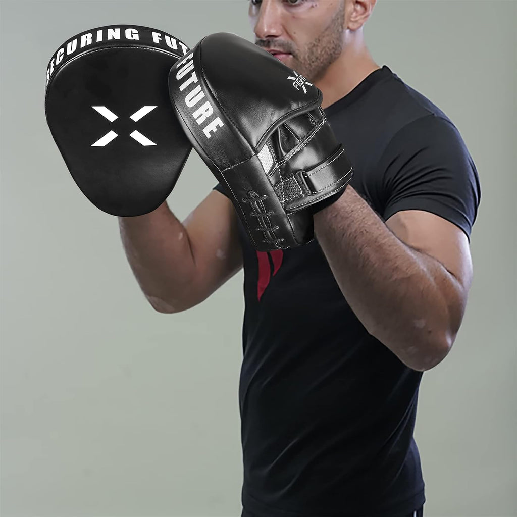 Punching Mitts for Boxing Leather Curved Punch Mitts Men & Women MMA Training Equipment Muay Thai Sparring Training