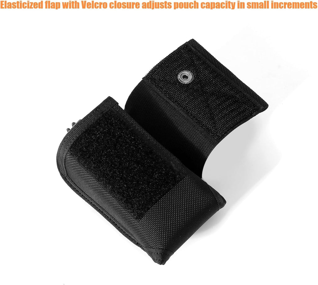 Universal Radio Holder Two Ways Radio Holster Walkie Talkies Pouch Duty Belt Nylon Case with Adjustable Elastic Flap
