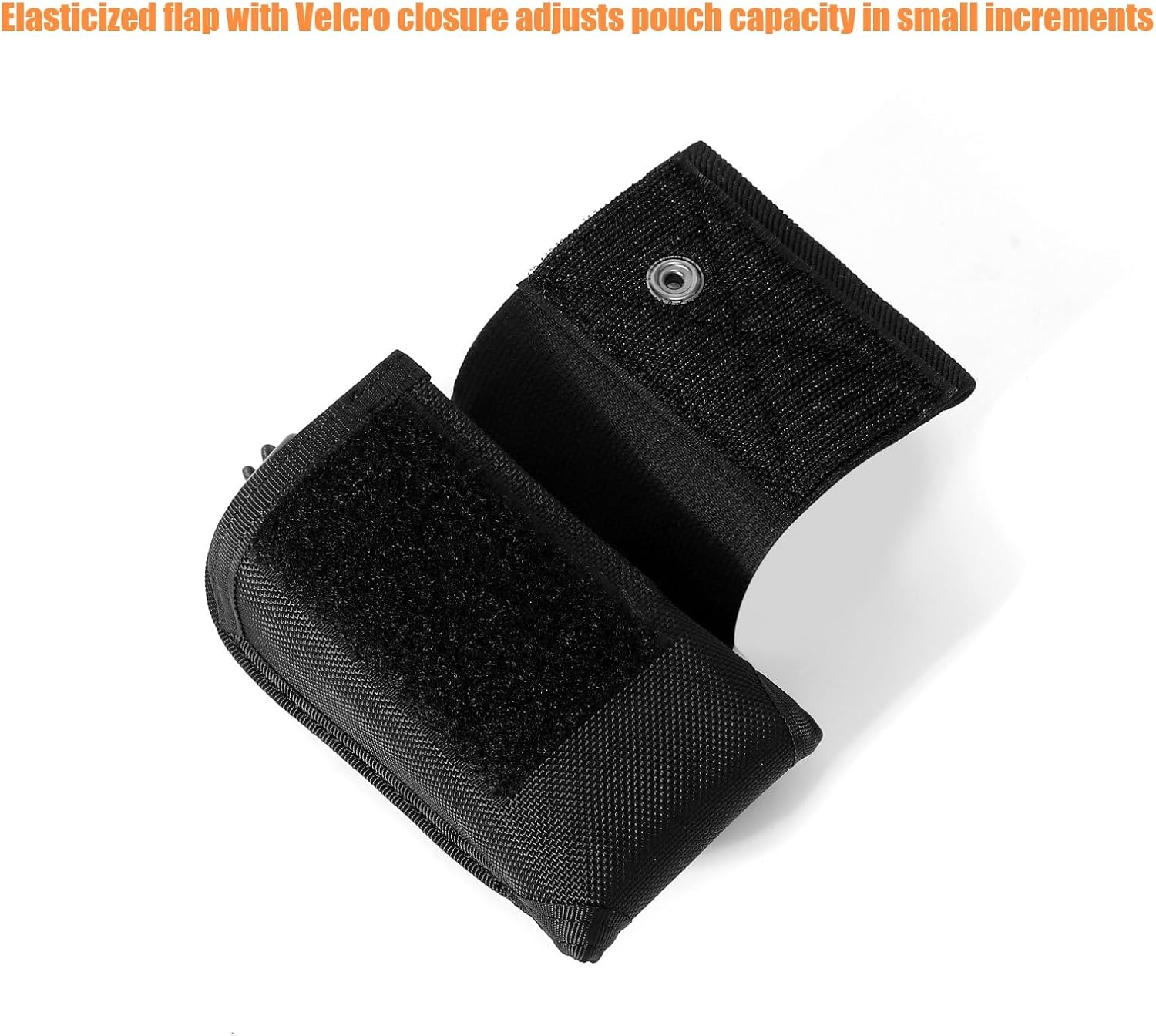 Universal Radio Holder Two Ways Radio Holster Walkie Talkies Pouch Duty Belt Nylon Case with Adjustable Elastic Flap