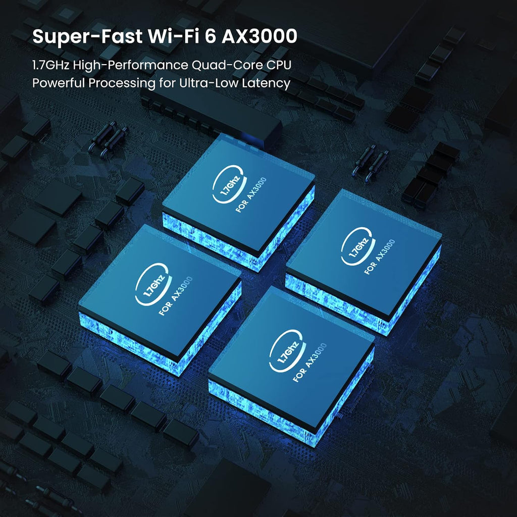 AX3000 Mesh WiFi 6 System Nova MX12-5000 sq.ft WiFi Coverage - Dual-Band Mesh Network for 160+ Devices - 3 Gigabit