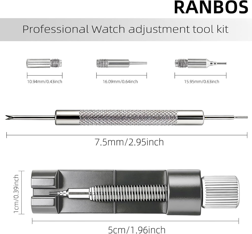 Watch Link Removal kit, Watch Band Adjust and Pin Remover for Sizing Metal Bracelets, Professional Watch Repair Kit