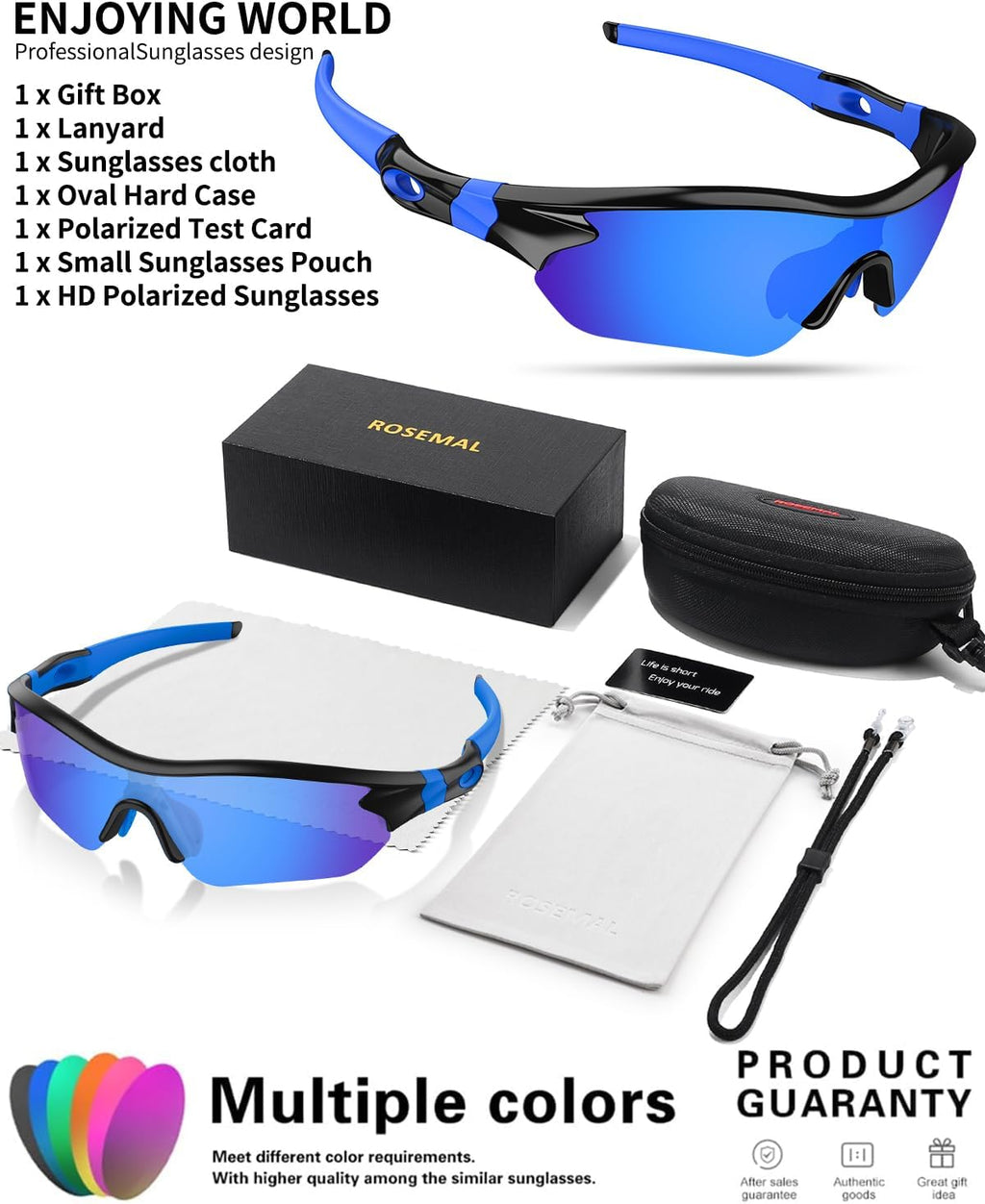Sunglasses Men Polarized Sports glasses UV400 Protection TR90