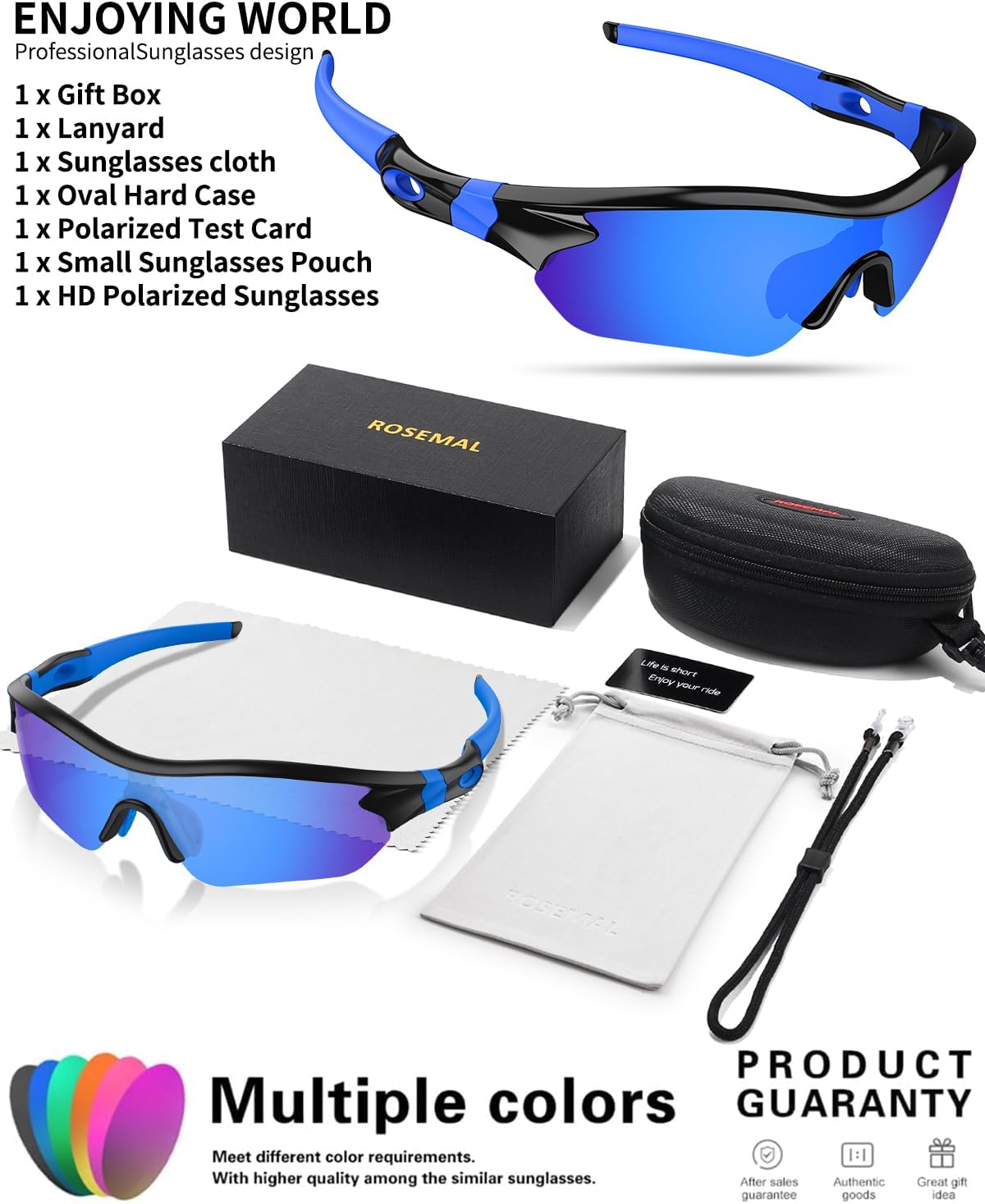 Sunglasses Men Polarized Sports glasses UV400 Protection TR90
