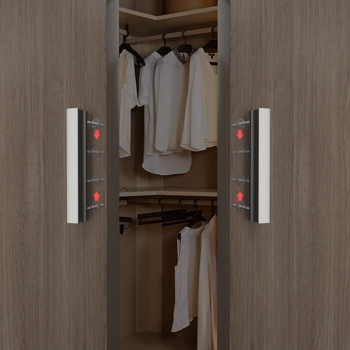 5 Pack Adjustable Brushed Nickel Cabinet Pulls 2" to 8.8" (51-224mm) Adjustable Hole Distance Drawer Pulls