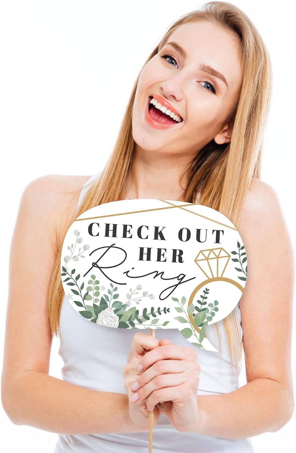 Boho Botanical Bridal Shower Photo Booth Prop Kit, DIY Props - 20pc