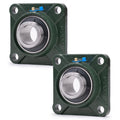 XIKE 2 Pcs UCF209-26 Bore 1-5/8" Pillow Block Square Flange Mounted Ball Bearings.