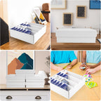 Trading Card Storage Box, 4 Row 3200 Count Collector Cards Box with Divider