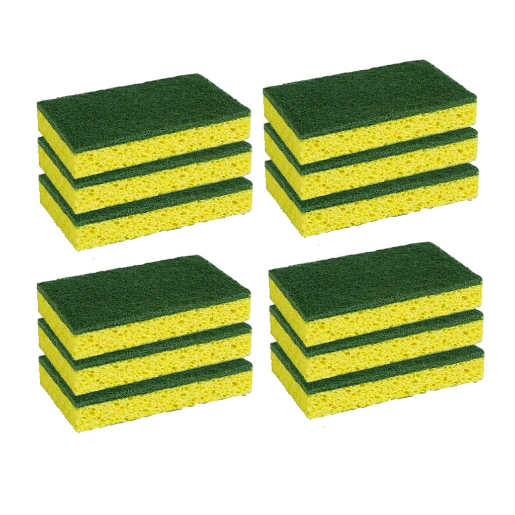Sponges Kitchen, Cleaning Sponge for Dish, Yellow, 12 Pack