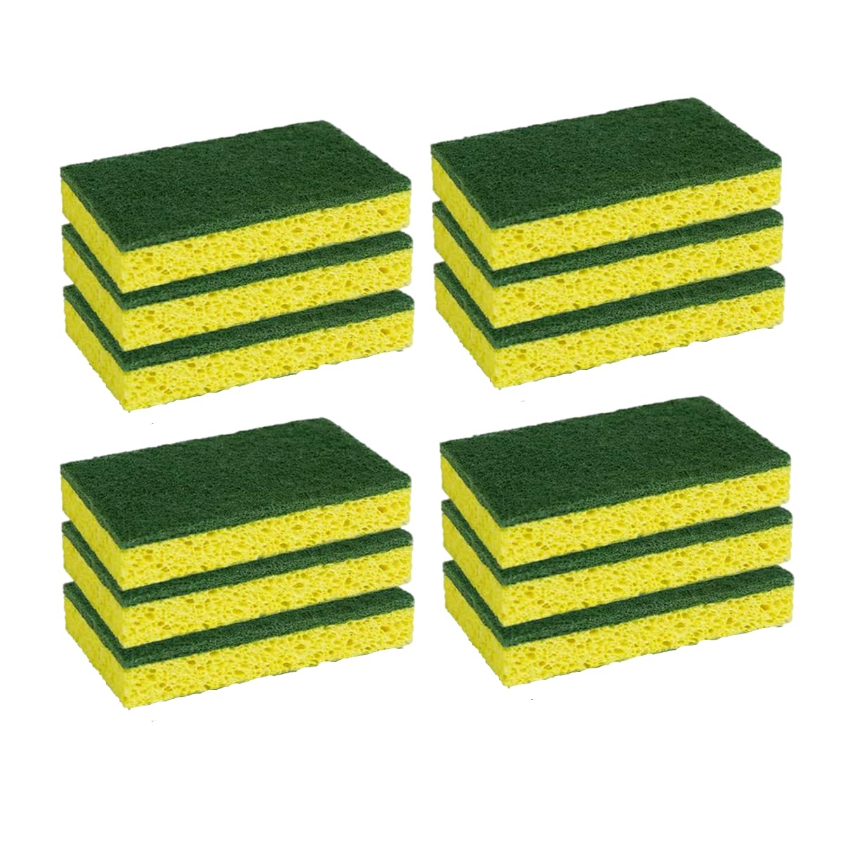 Sponges Kitchen, Cleaning Sponge for Dish, Yellow, 12 Pack