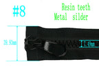 #8 Separating Zippers Two Way Resin Zippers 30 Inch Black Zipper