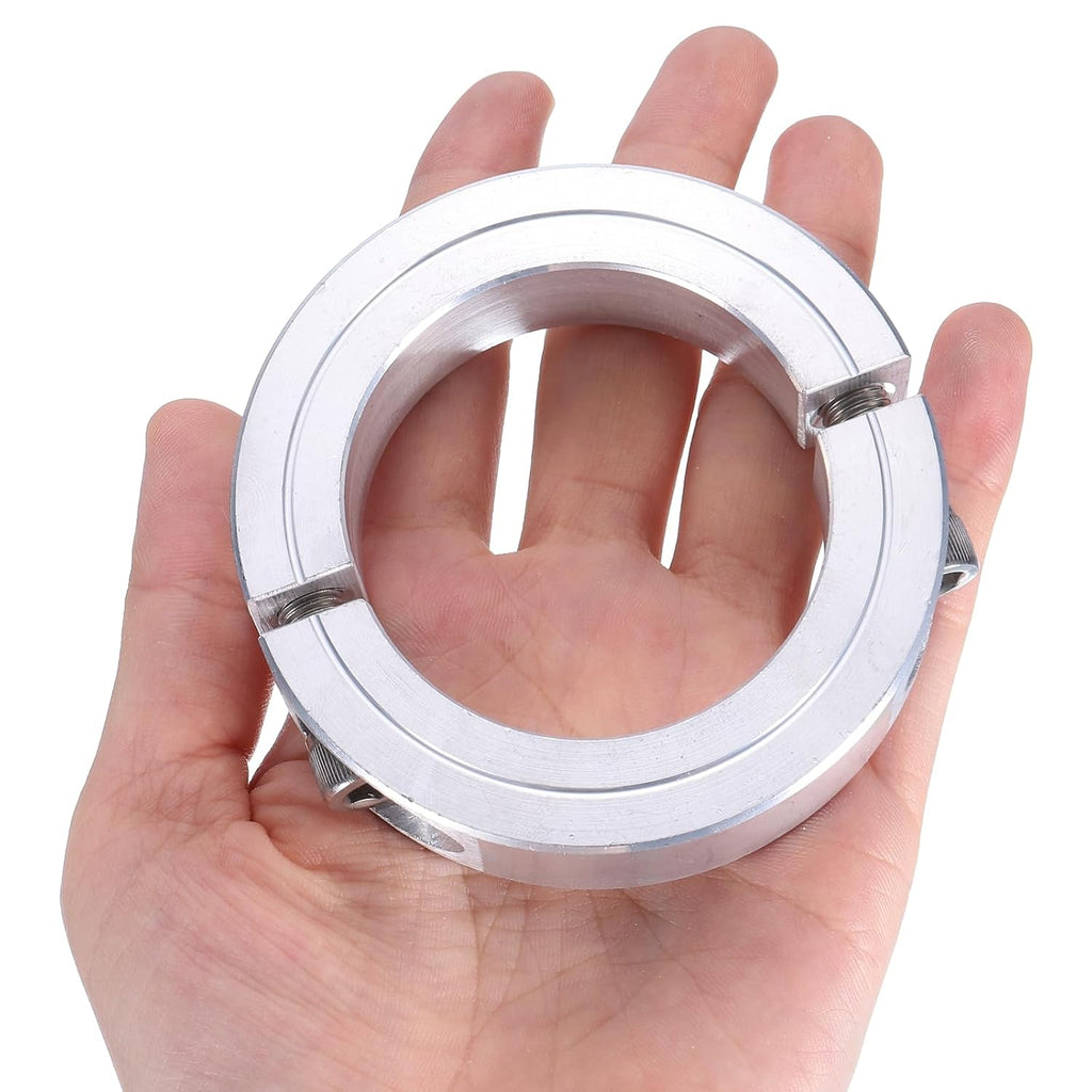 uxcell Double Split Clamp-On Shaft Collar 2" Bore, Aluminum Alloy