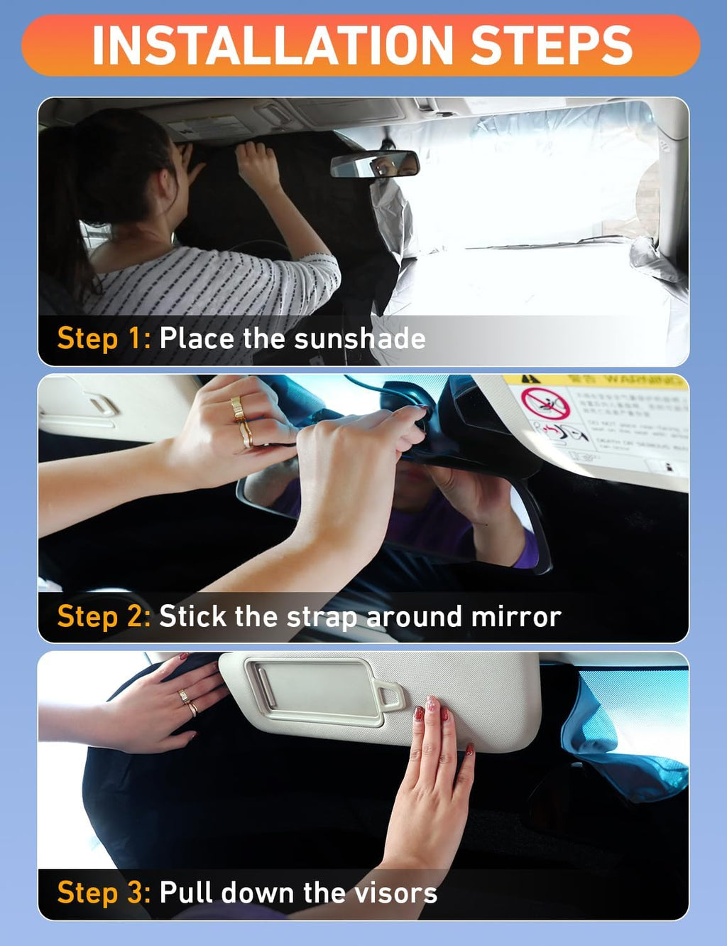 Windshield Sunshade for Honda CRV 2023-2024 2025 2026 Sun Visor for Front Windshield & Window Sun Shade Cover, UV