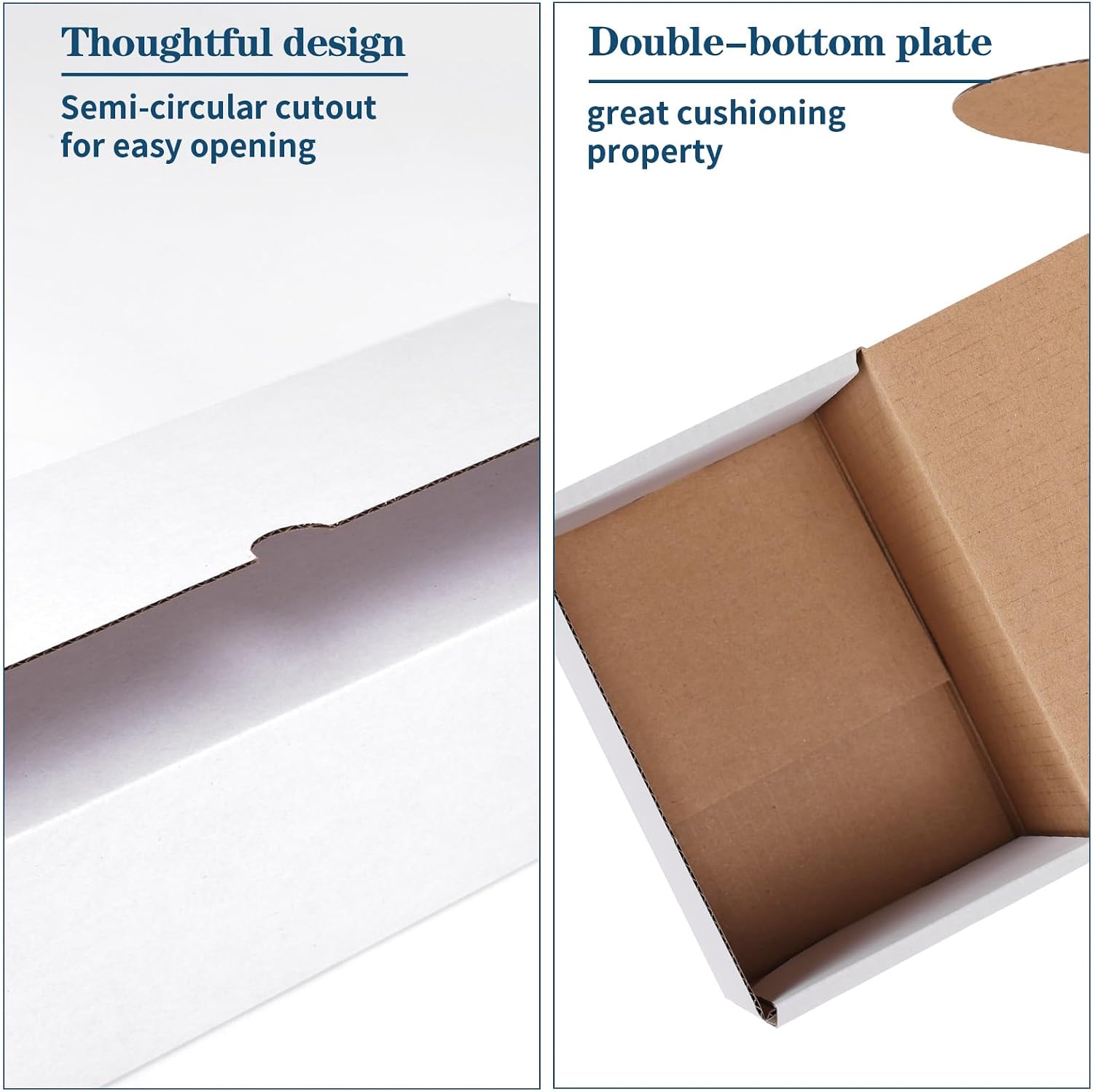 6x4x4 White Shipping Boxes Set of 40, Corrugated Cardboard Mailer Boxes for Packaging Small Business Mailing Gifts