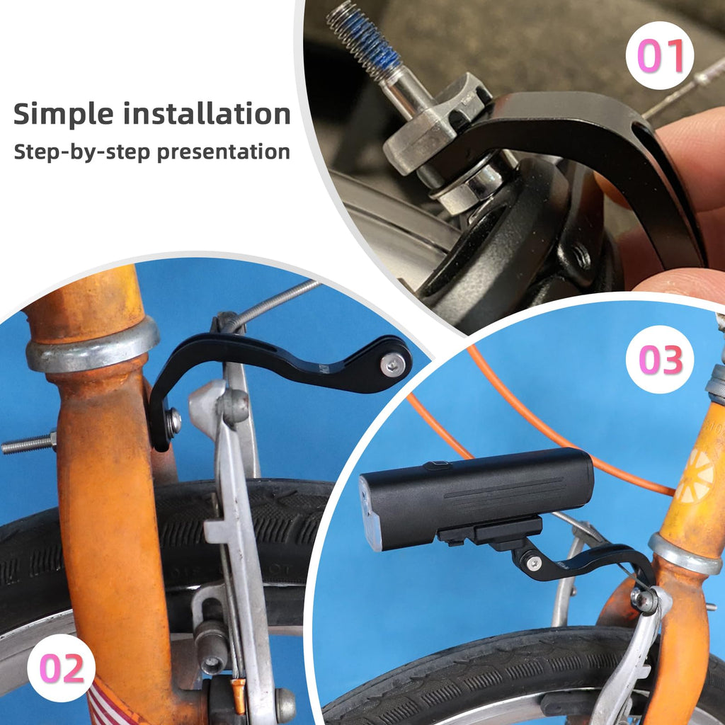 Out-Front Bicycle Light Mount Bracket for Road Bikes