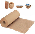 Honeycomb Packing Paper, 15"x300' Honeycomb Cushioning Bubble Wrap Paper Roll for Moving Shipping Breakables
