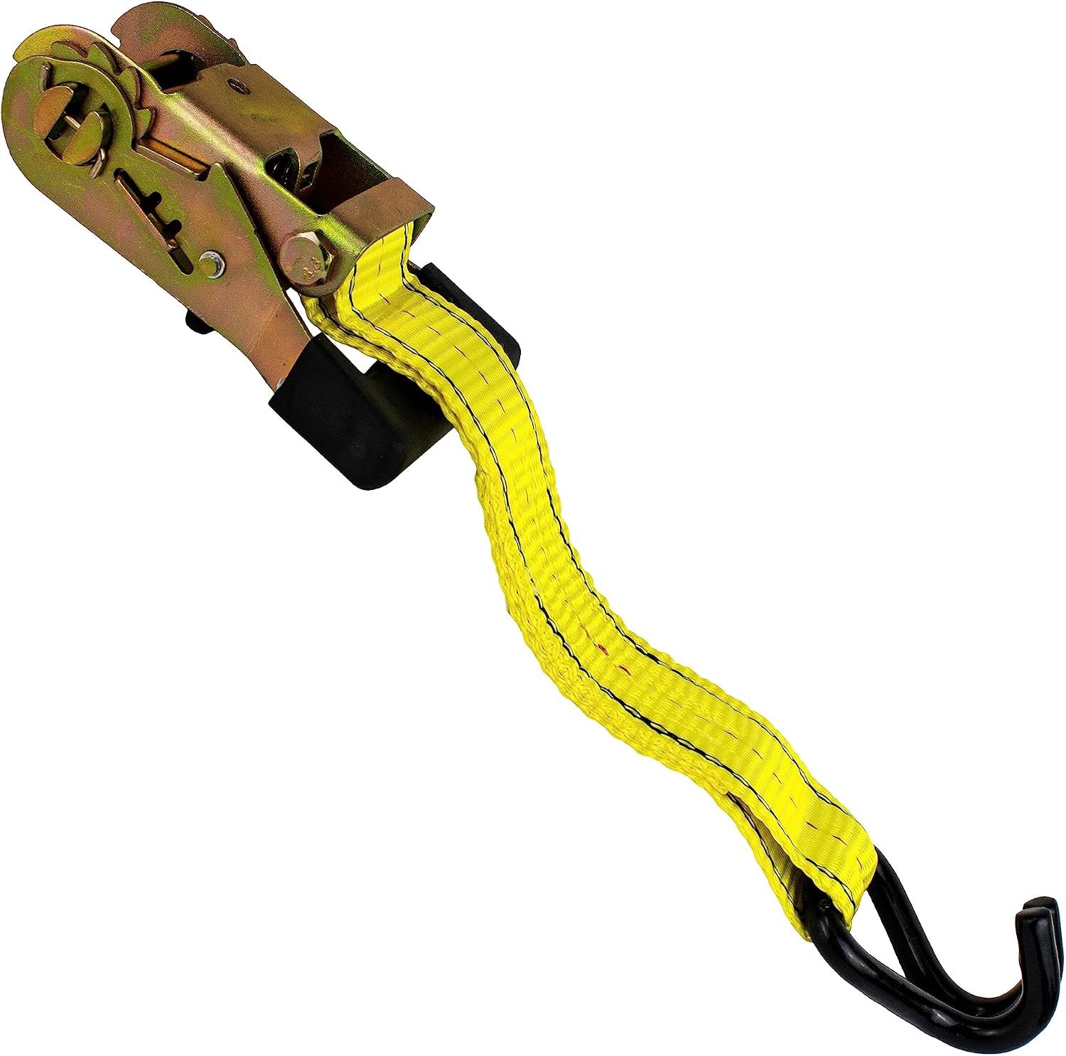 (R) 4PC 1-1/2" x 15 ft Heavy Duty Ratchet Cargo Tie Down Straps 3000lbs Dual J-Hooks