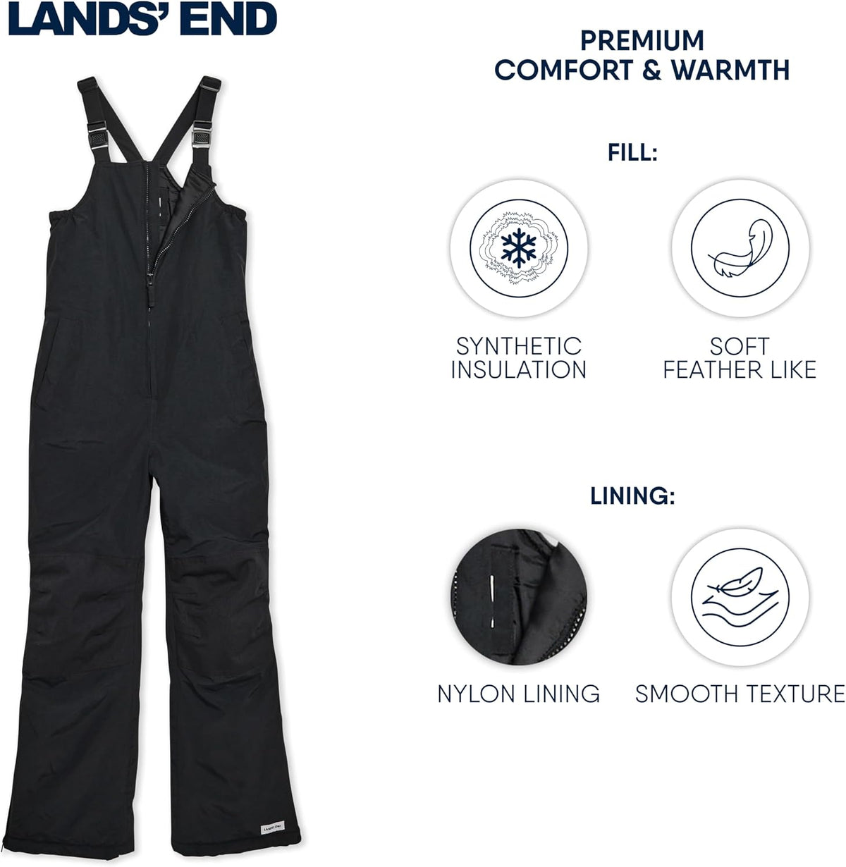 Unisex Kids Squall Waterproof Adjustable Insulated Iron Knee Snow Bib Overalls