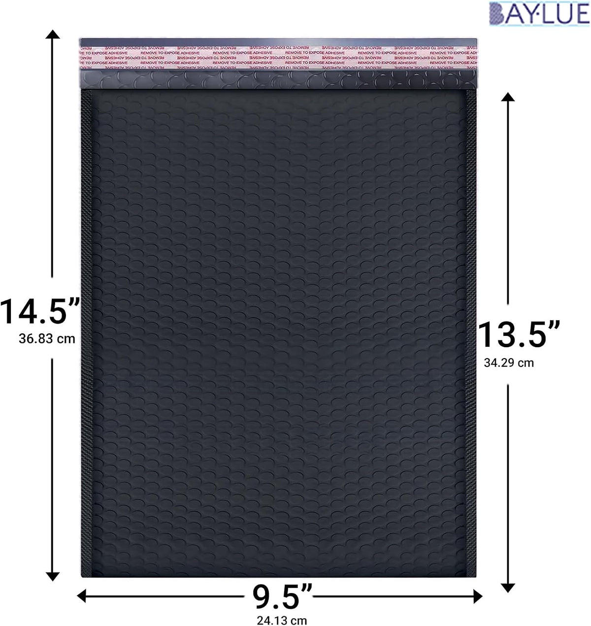 Black Bubble Mailers 9.5x14.5, Self Seal Poly Padded Envelopes #4, 100 Pack