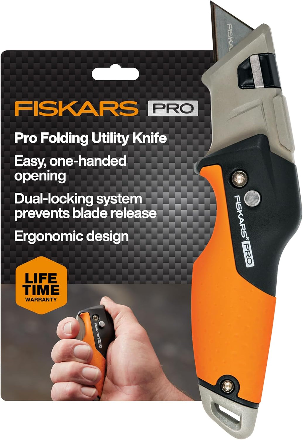 Pro Folding Utility Knife, Dual-Lock, 4.5" Folded Size