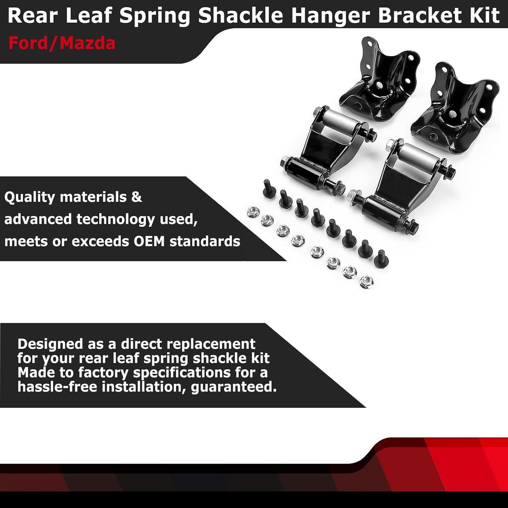 FEXON Rear Leaf Spring Shackles Hanger Repair Kit for Ford Ranger 722-001