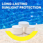 Chlorine Tablets 3 Inch for Swimming Pools, Removes Bacteria and Stops Algae, Slow Dissolving,Exclusive Protective