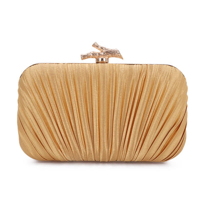 Clutch Purses for Women Evening Bag Pleated Clutch Bag with Chain for Wedding Party