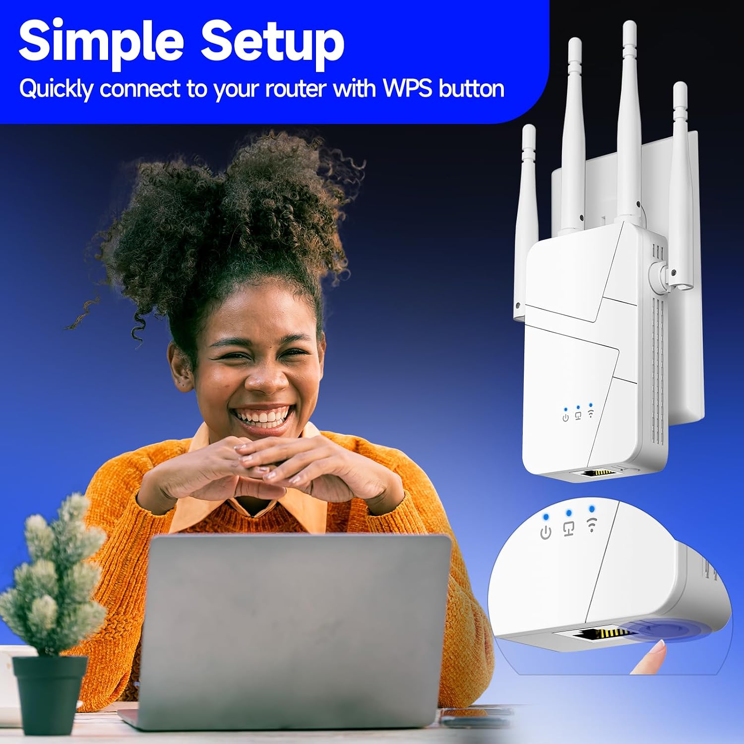 2026 WiFi Extender Signal Booster for Home, 15000sq.ft Wireless Internet Repeater, Long Range WiFi Booster and Signal