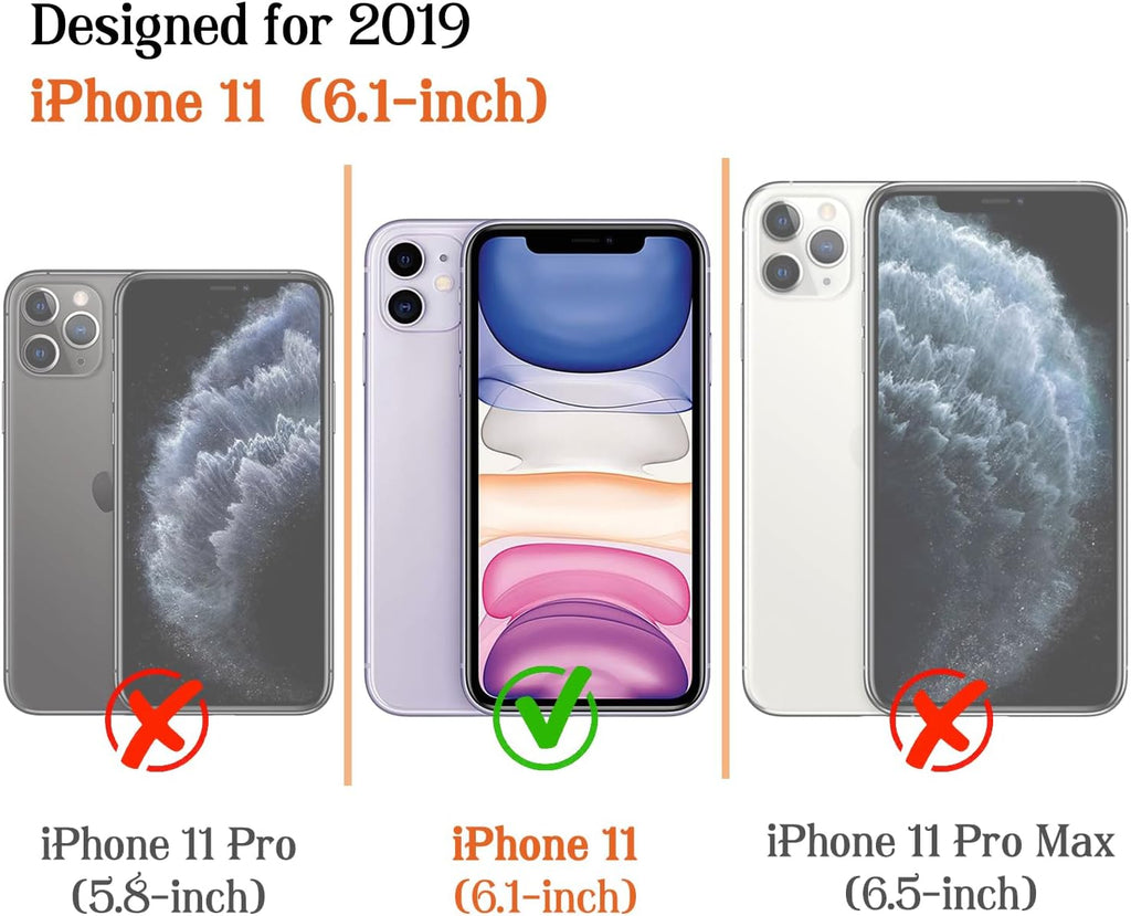 Magnetic for iPhone 11 Case Cute Stripes Phone Case, Blue&White | Aesthetic Striped Shockproof Slim TPU and Hard PC