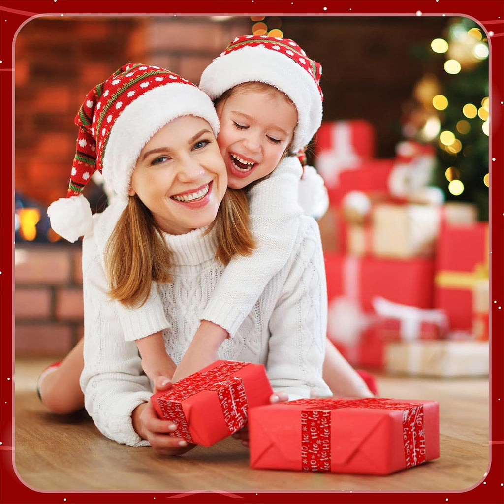 Christmas Packing Tape 1.89x55 yd Gift Wrap Decor, Red Classic