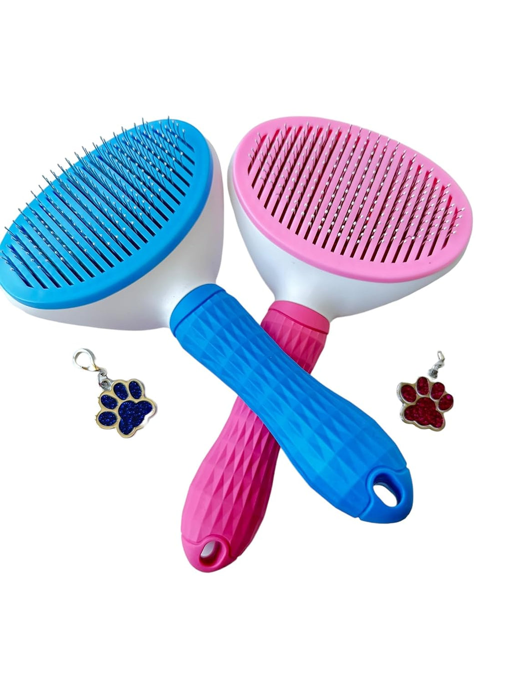 Self-Cleaning Pet Grooming Brush – Stainless Steel Slicker Brush for Dogs, Cats, Rabbits & Small Pets – Ideal for