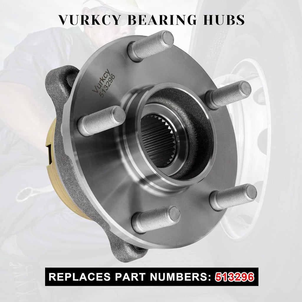 Vurkcy 513296 Front Wheel Hub and Bearing Assembly for 07-18 Nissan Altima