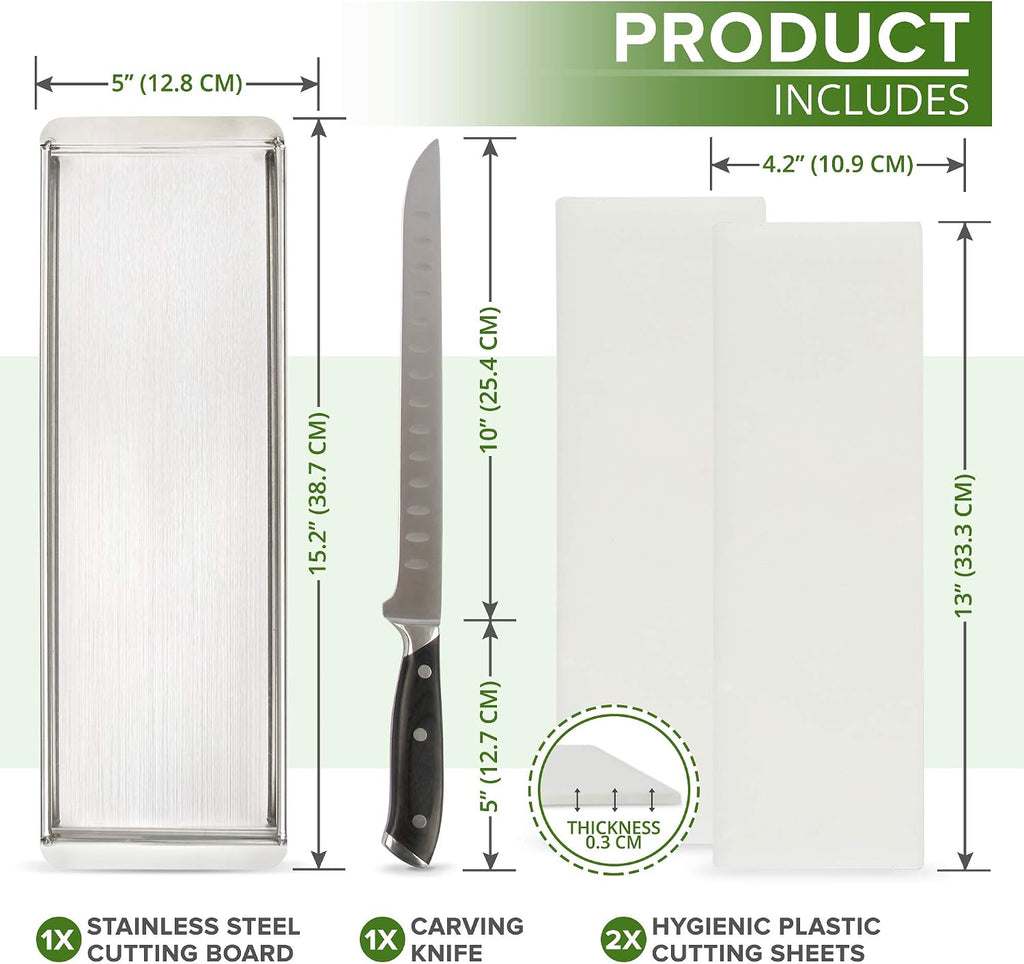 Advanced Beef Jerky Slicer Kit- 100% Precision Uniform Slices Guaranteed - Adjustable Thickness Dishwasher Safe Beef