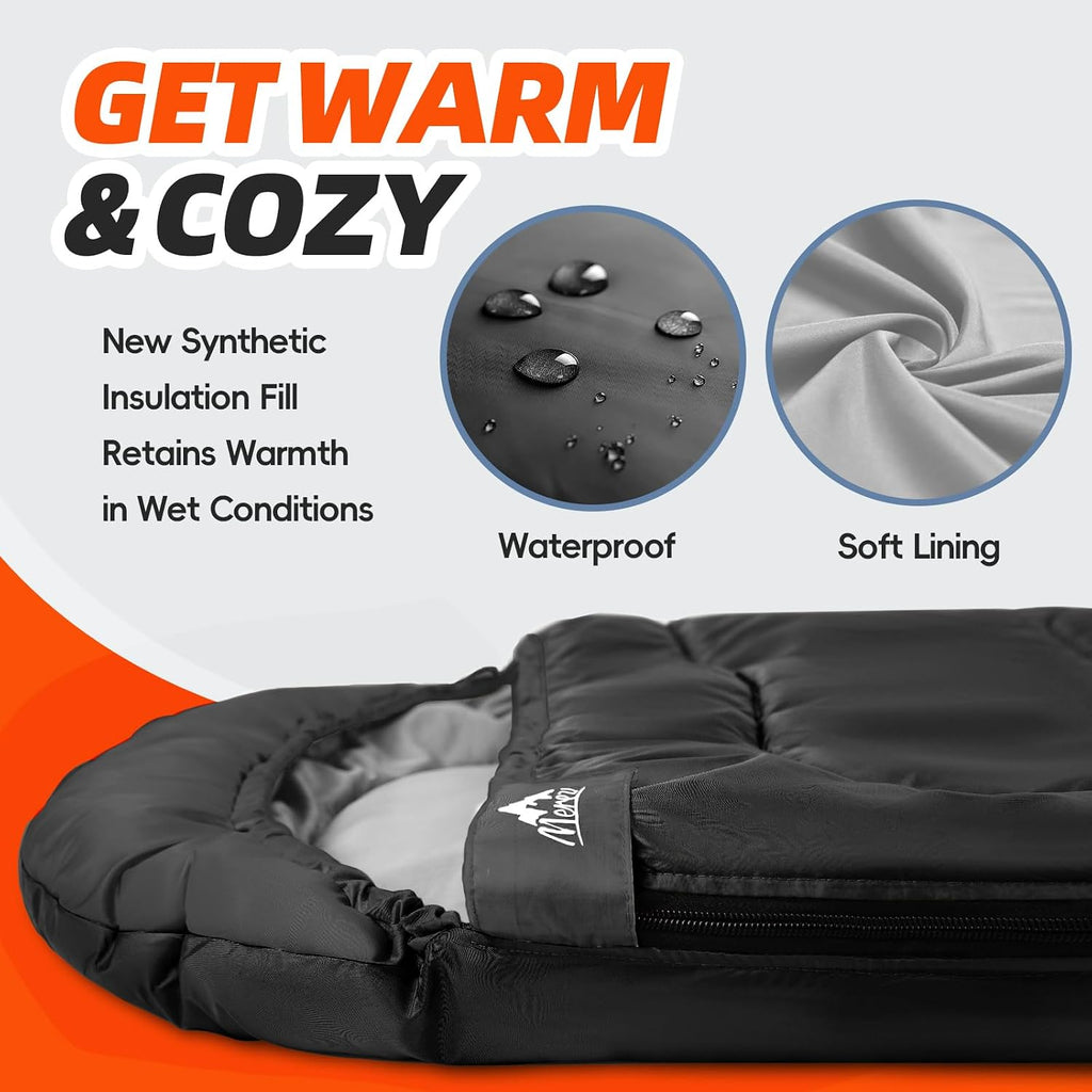 Sleeping Bags for Adults Cold Weather Mens Warm Sleeping Bag for Big and Tall Girls Boys with Compression Sack for