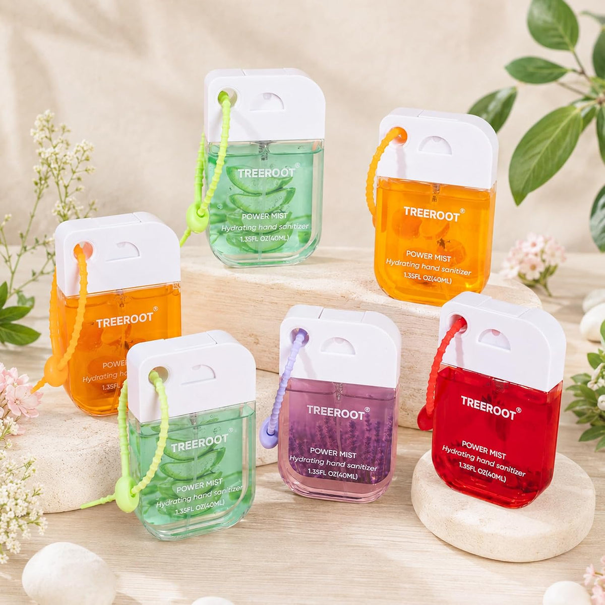 4 Pack Hand Sanitizer Spray, Hydrating Travel Size-Alcohol-Free