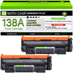 138A Black Toner Cartridge Compatible for HP W1380A 3001dw 3101fdw, 2 Pack