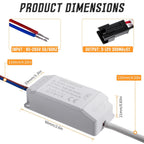 1-3W LED Driver, 3-12V DC LED Power Supply, 300mA, Black