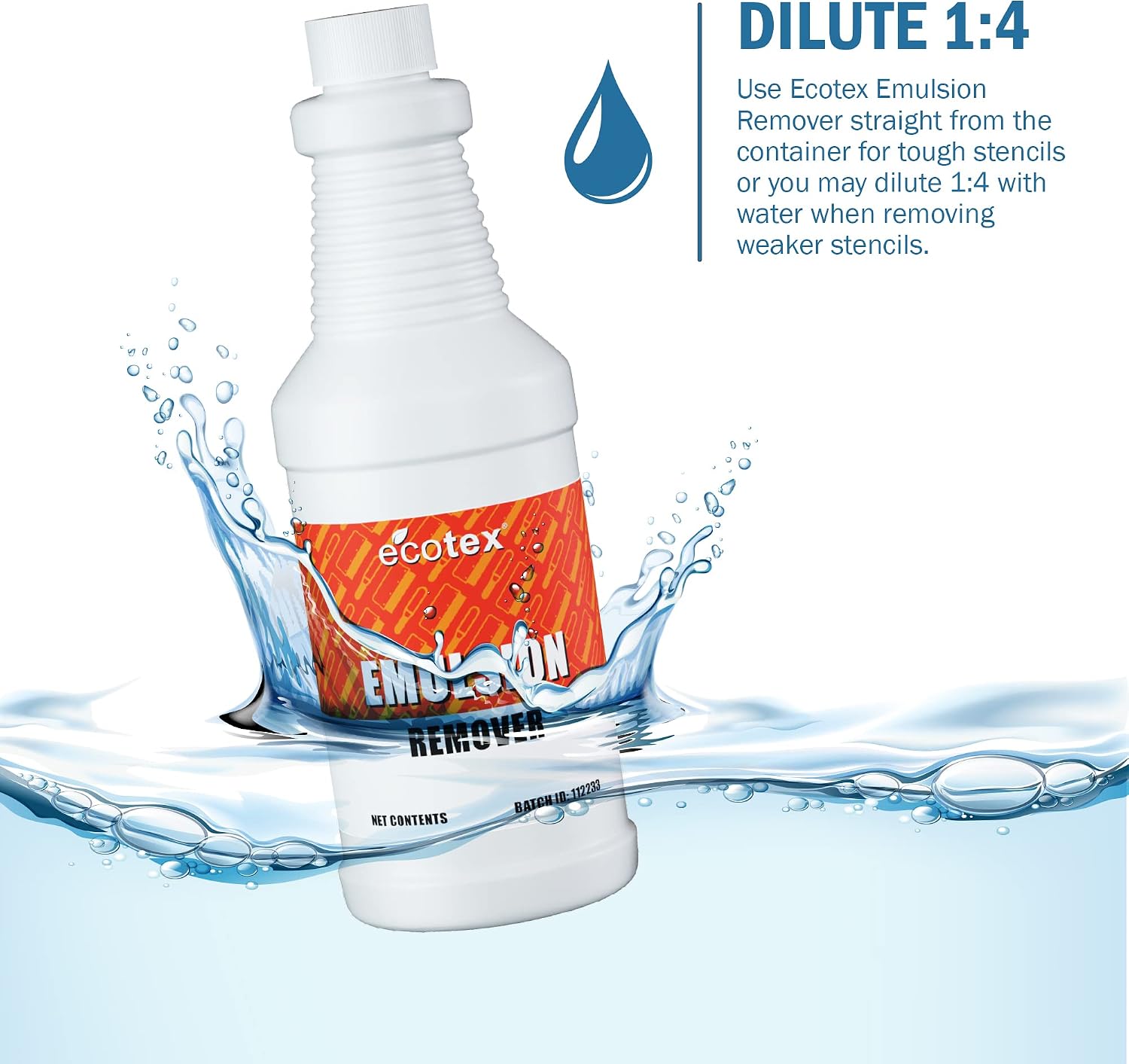 Ecotex Screen Printing Emulsion Remover, Diazo Photo Stencil Remover, GL | Biodegradable Emulsion Remover For Silk