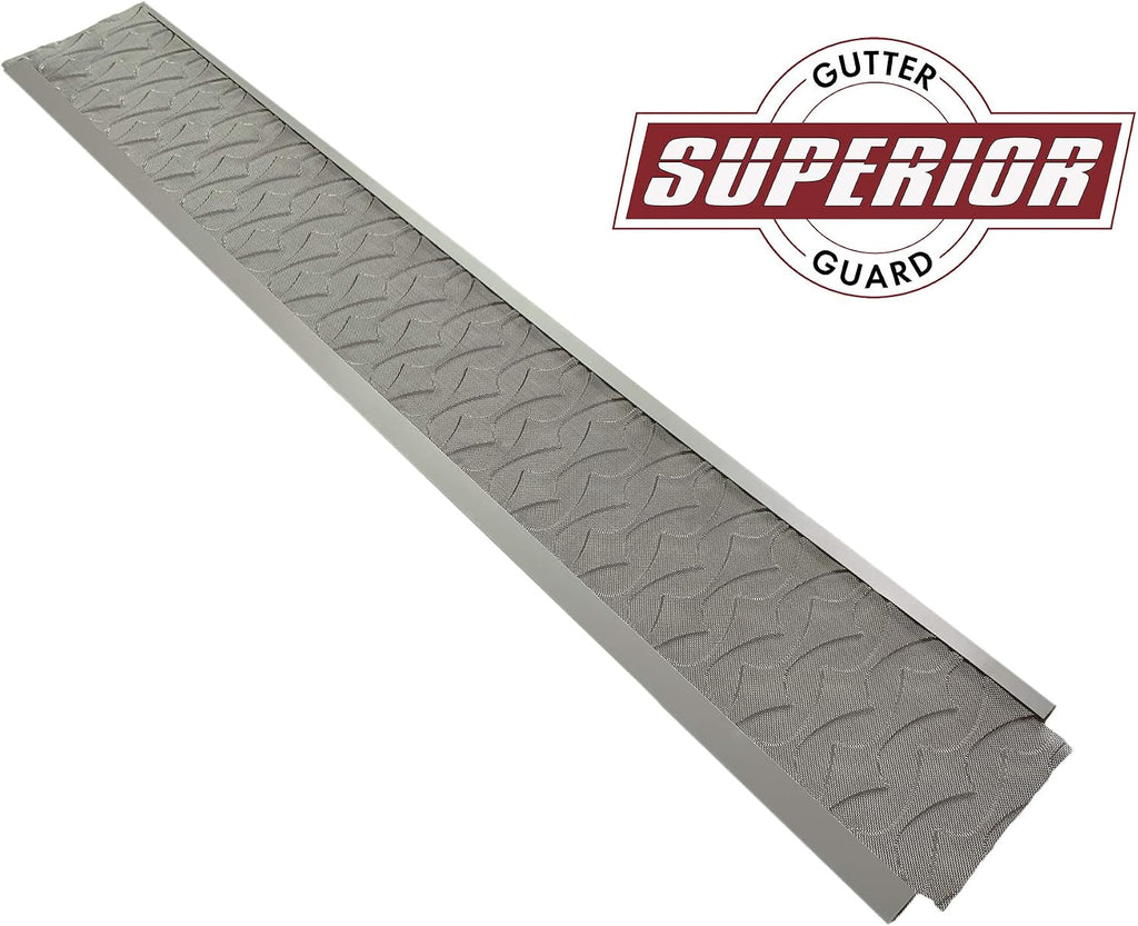NEW Raised Stainless-Steel Screen Technology Gutter Cover, DIY Constructed. Fits any Traditional 5-inch Gutter - 48FT