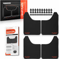 Universal Mud Flaps for Trucks, Semi Trucks, SUV, Pickup | 4 Pack Front Rear Splash Guards, Durable Black Mudguards