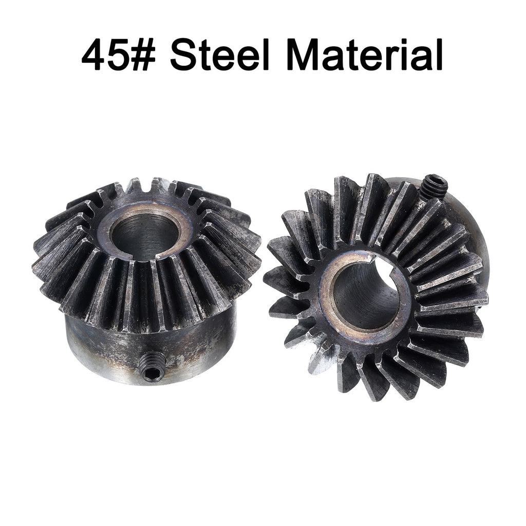 uxcell 4pcs Bevel Gear 2 Module 1:1 Reduction Rate 20T 12mm Hole Dia
