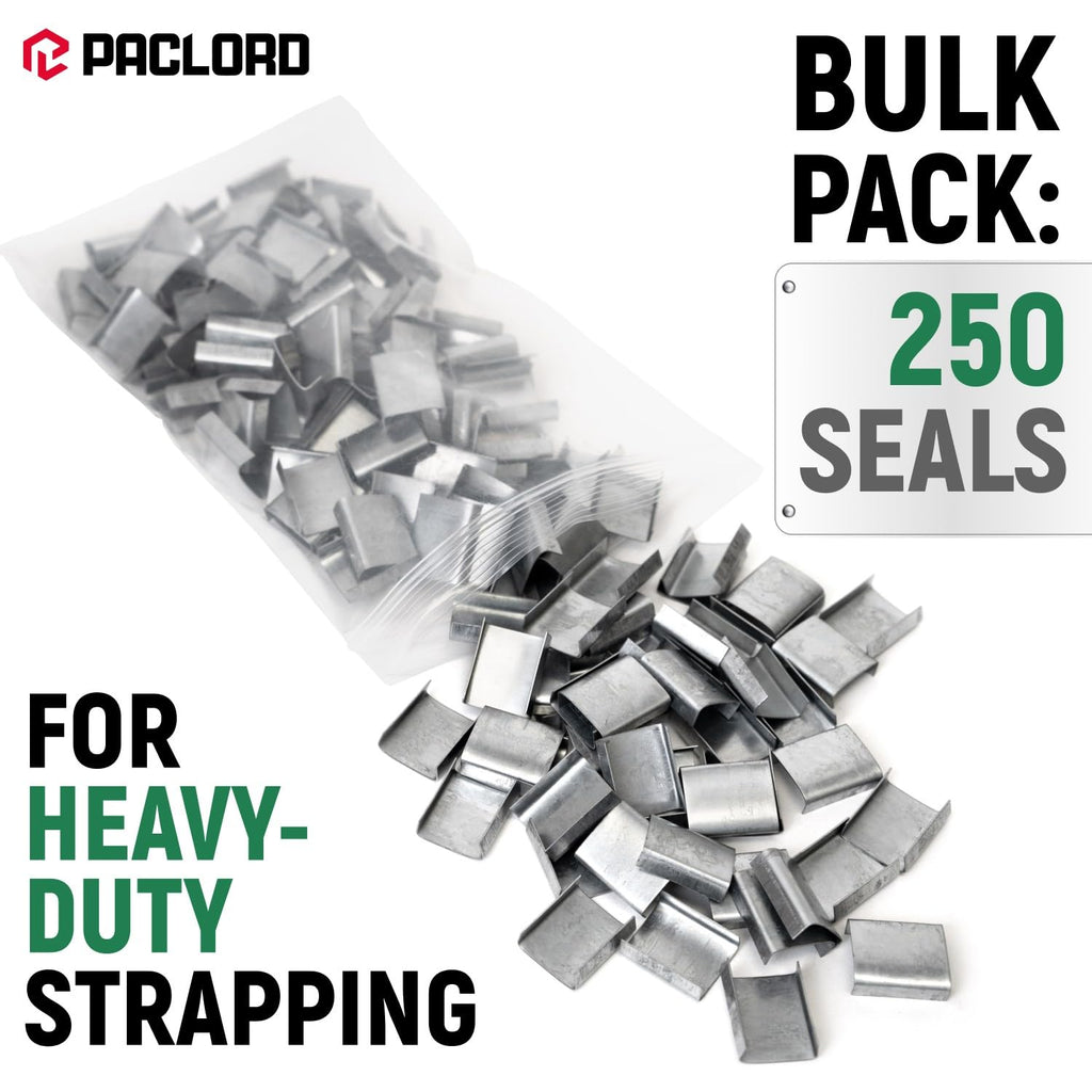 3/4" Open Seals for Steel Strapping, Pack of 250