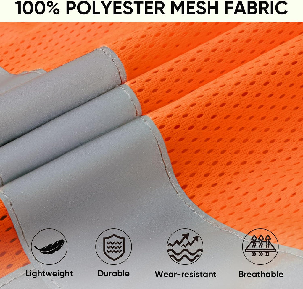 2PK/4PK Reflective Safety Vest, High Visibility Vest with Reflective Strips for Men Women, Meets ANSI II