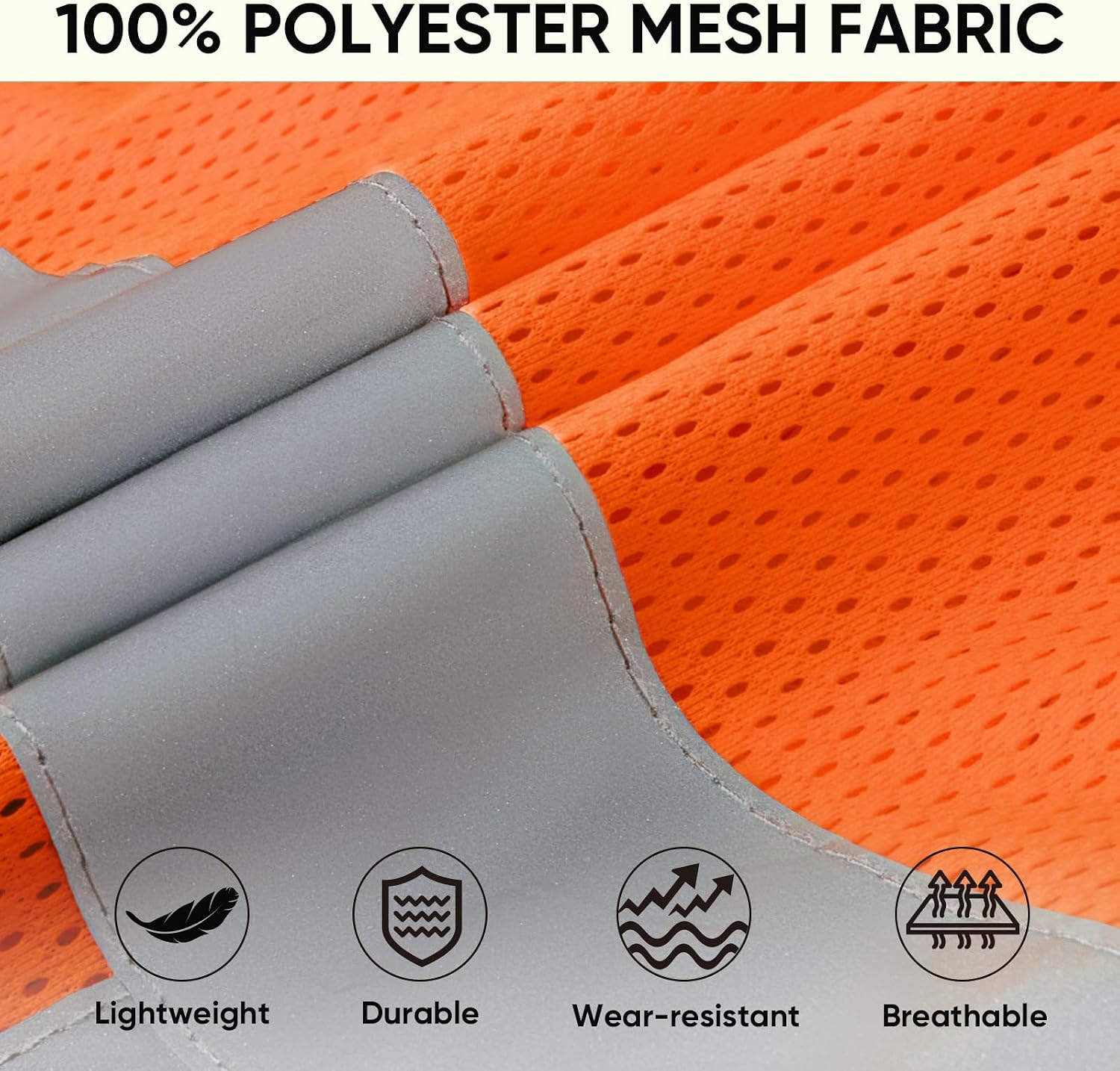 2PK/4PK Reflective Safety Vest, High Visibility Vest with Reflective Strips for Men Women, Meets ANSI II