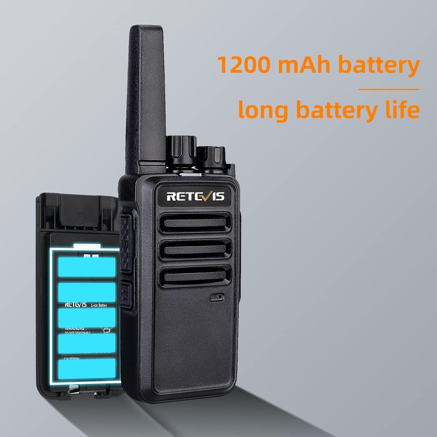 RT68 FRS Walkie Talkies for Adults Long Range (2 Pack) | for Hiking Camping, Splash-Proof & Weather-Resistant 2 Way
