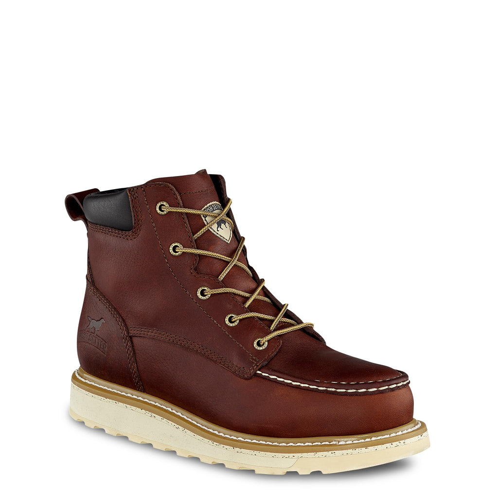 Ashby 6" Mens Soft Toe Work Boot, Brown, 10.5 W