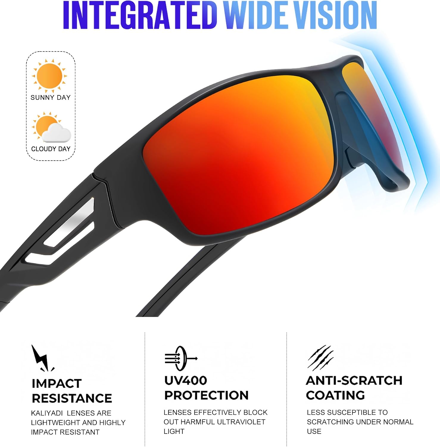 Sunglasses-Men Polarized Sports Sun-glasses: Mens Sun glasses Polarized UV400 Protection Running Cycling Outdoor