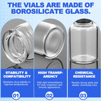 50 Pcs 5ml Sterile Vials, Empty Vials for Injection, White Lid