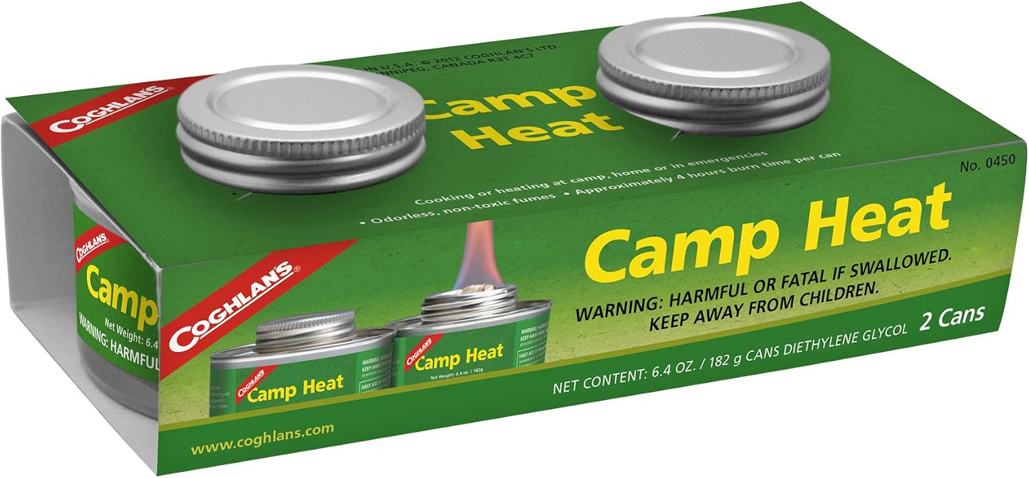 Camp Heat - Compact Diethylene Glycol Heat Source for Camp Cooking, Emergency Preparedness, Portable Fuel for Outdoor