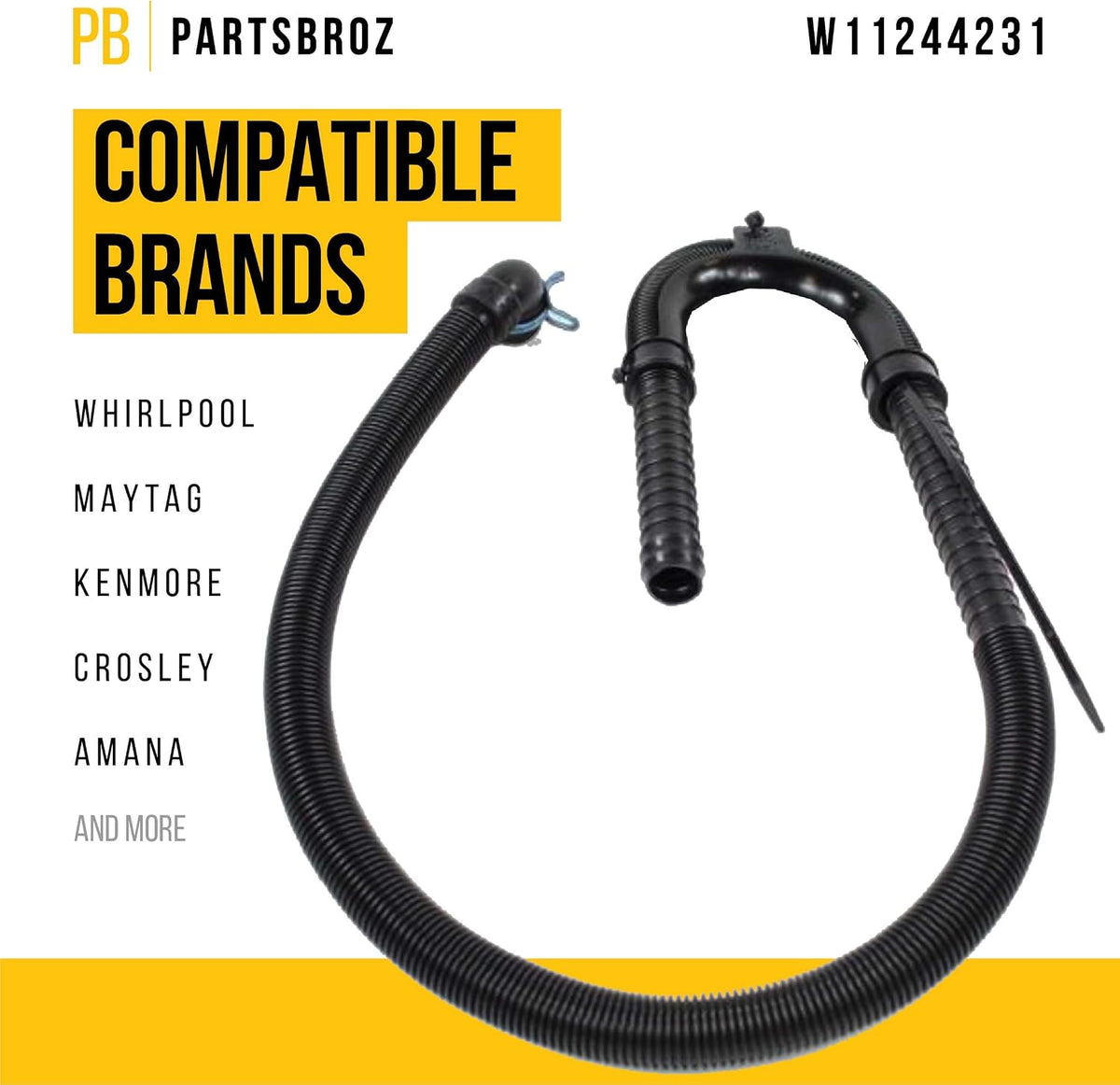 Washer Drain Hose for Whirlpool WTW5025SW0