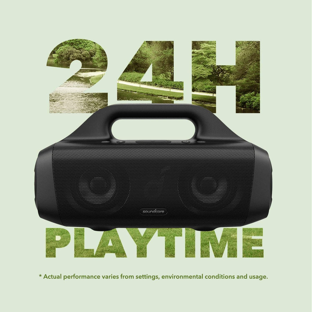 Anker Motion Boom Waterproof Bluetooth Speaker with Titanium Drivers, BassUp Technology, IPX7, 24H Playtime, App